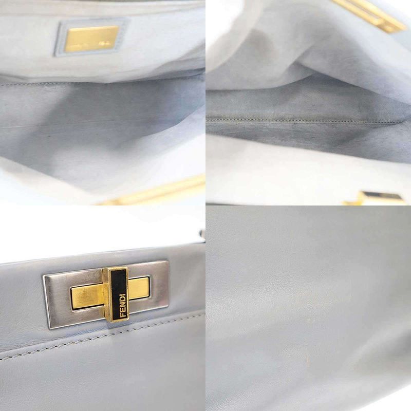 Fendi Peekaboo Bag Medium 2 Wayleather Shoulder 8 Bn226 Blue — view 8