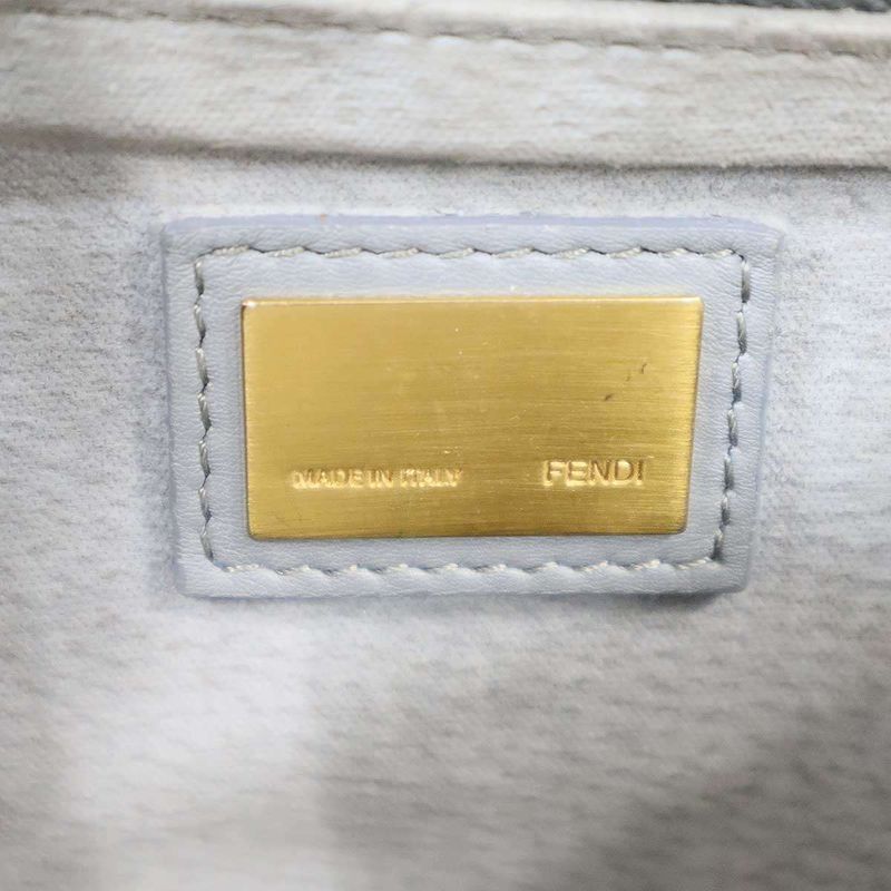 Fendi Peekaboo Bag Medium 2 Wayleather Shoulder 8 Bn226 Blue — view 5