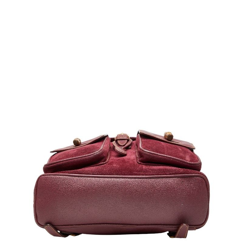 Gucci Bamboo Backpack 003 2058 0016 Purple Suede — view 3