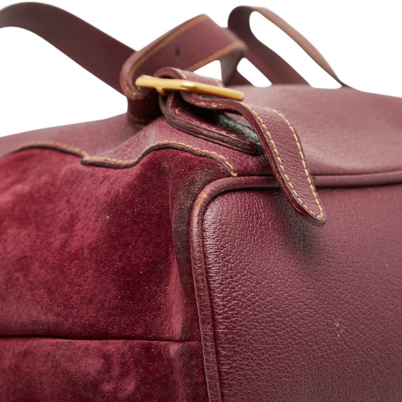 Gucci Bamboo Backpack 003 2058 0016 Purple Suede — view 7