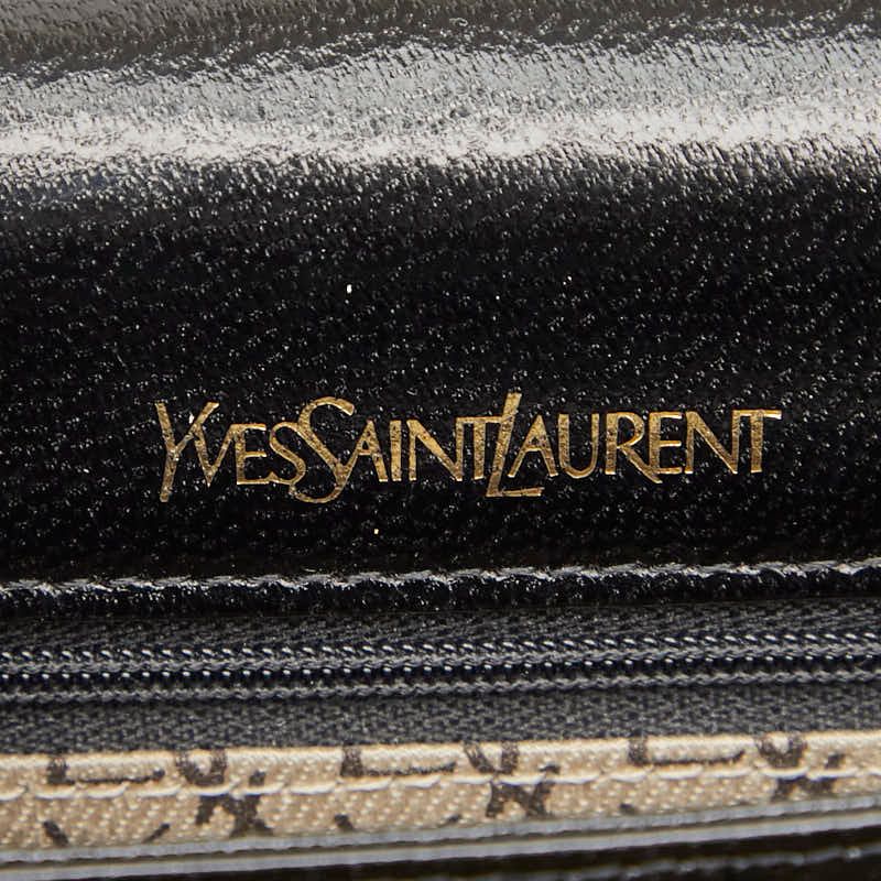 Saint Laurent Logo Black Leather — view 9