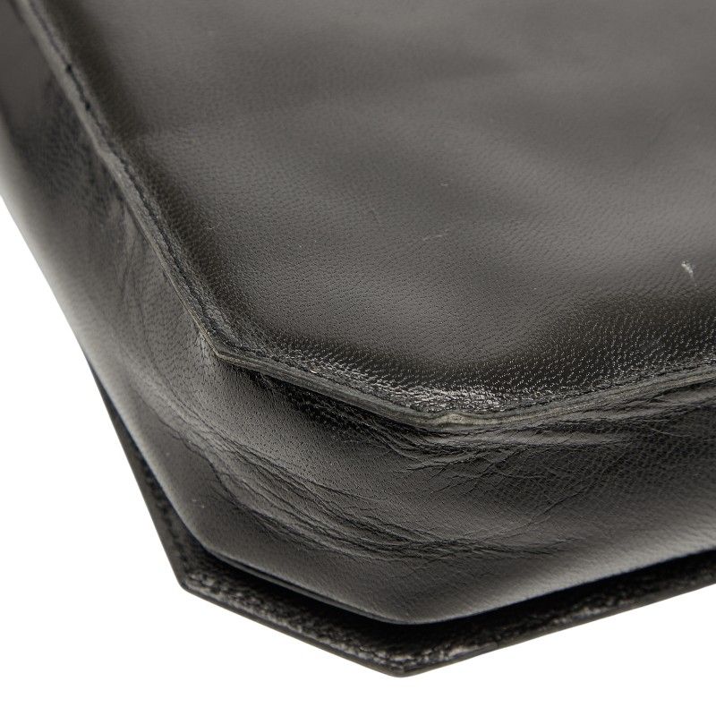 Saint Laurent Logo Black Leather — view 7