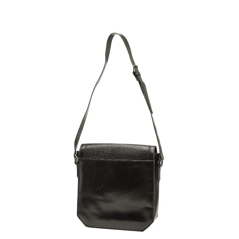 Saint Laurent Logo Black Leather — view 2