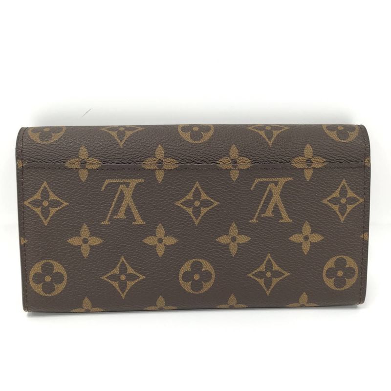 Louis Vuitton Portefeuille Sarah Long Fold Wallet Monogram Coquelicot — view 3