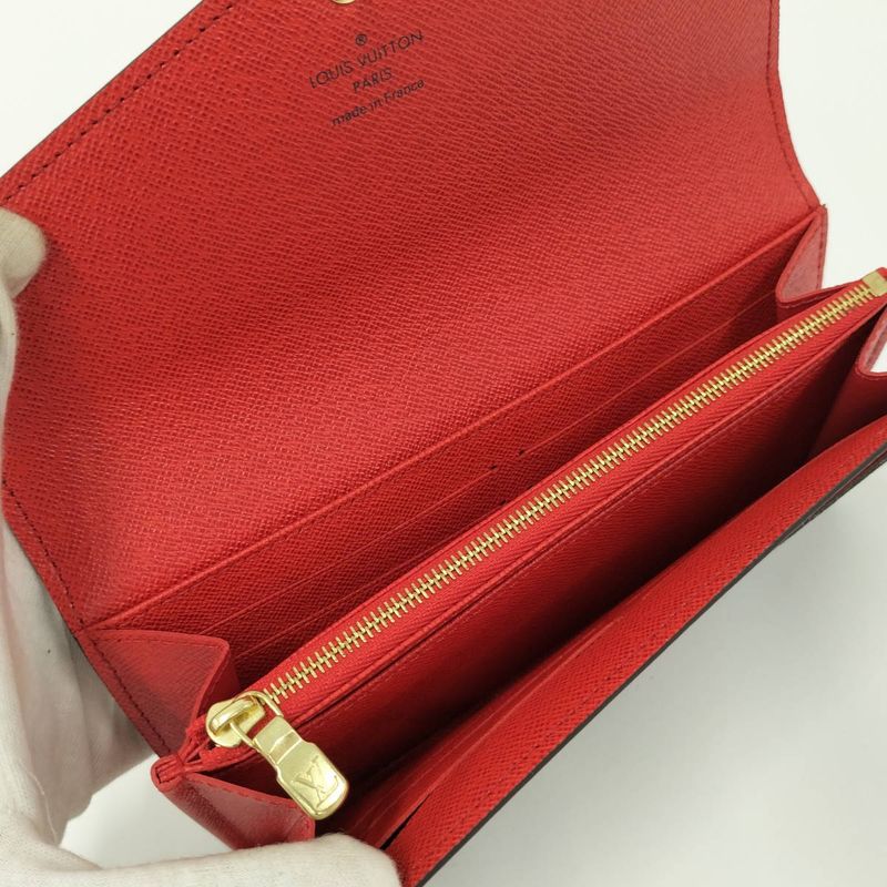 Louis Vuitton Portefeuille Sarah Long Fold Wallet Monogram Coquelicot — view 6