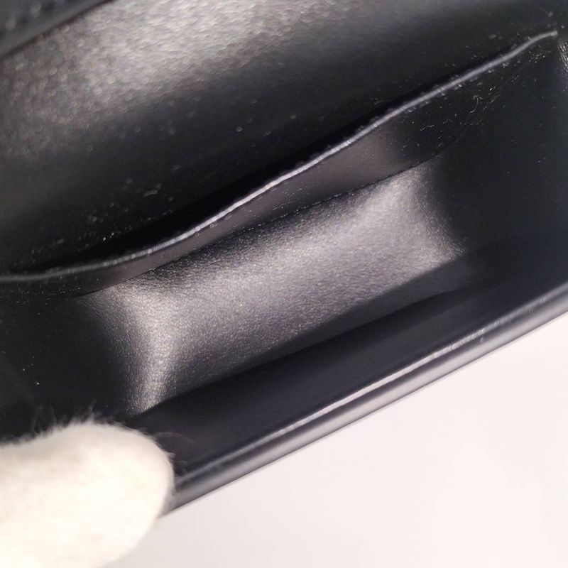 Celine Miniclaude Shoulder Bag Triomphe Leather Black 10 I513 — view 8