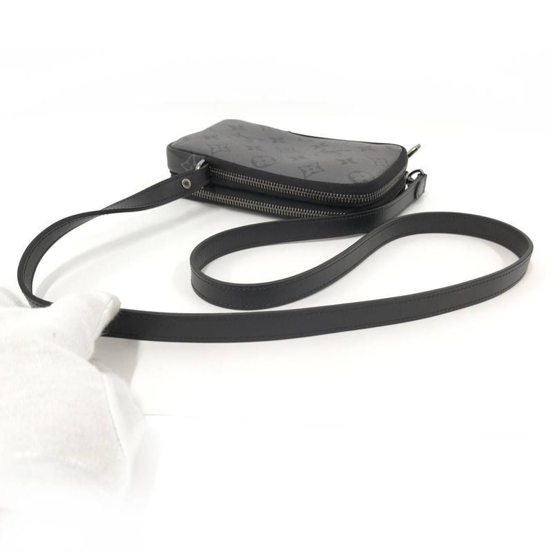 Louis Vuitton Double Phone Pouch Shoulder Bag Monogram Eclipse — view 4