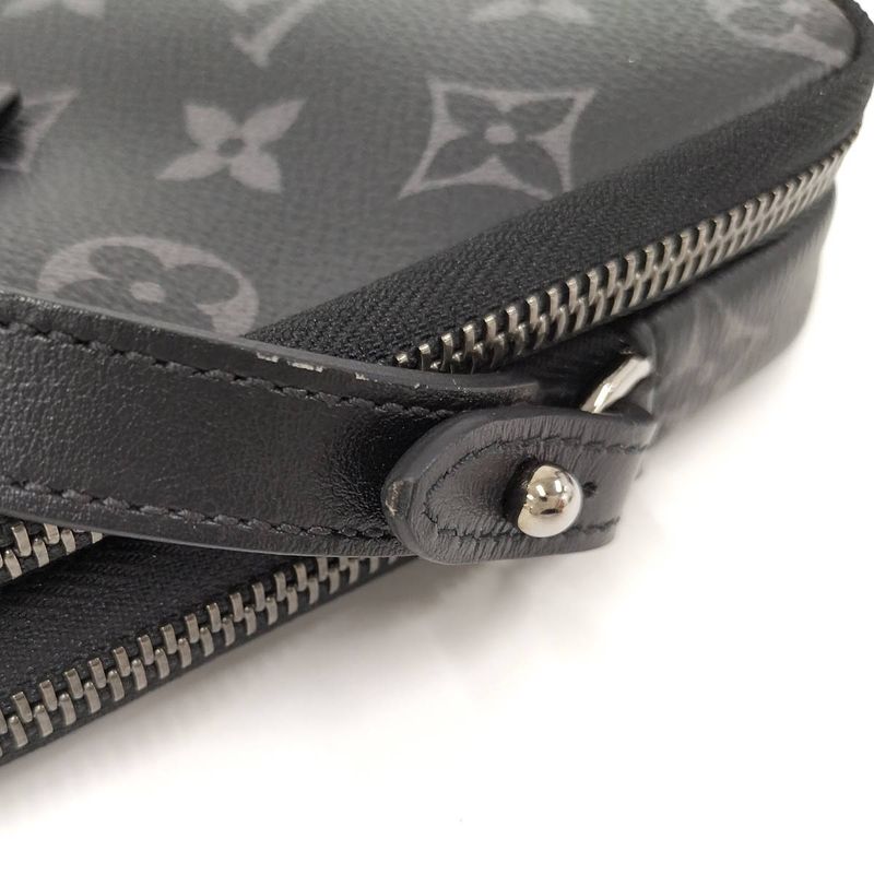 Louis Vuitton Double Phone Pouch Shoulder Bag Monogram Eclipse — view 6