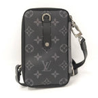 Louis Vuitton Double Phone Pouch Shoulder Bag Monogram Eclipse — view 2