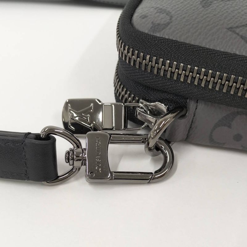 Louis Vuitton Double Phone Pouch Shoulder Bag Monogram Eclipse — view 5