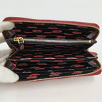 Prada Round Zipper Long Wallet Saffiano Leather Red 1 Ml506 — view 2
