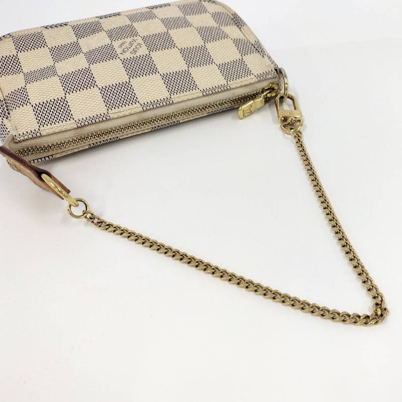 Louis Vuitton Mini Pochette Accessoire Accessory Pouch Damier Azur — view 4
