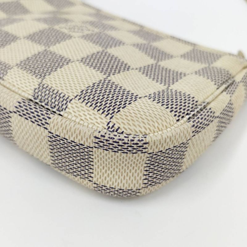 Louis Vuitton Mini Pochette Accessoire Accessory Pouch Damier Azur — view 3