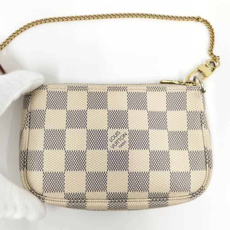 Louis Vuitton Mini Pochette Accessoire Accessory Pouch Damier Azur — view 2