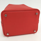 Hermes Picotin Lock Tresage 18 Handbag Epson Leather Rouge Cou Red Engraved — view 4