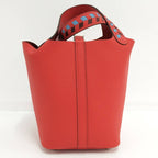 Hermes Picotin Lock Tresage 18 Handbag Epson Leather Rouge Cou Red Engraved — view 2