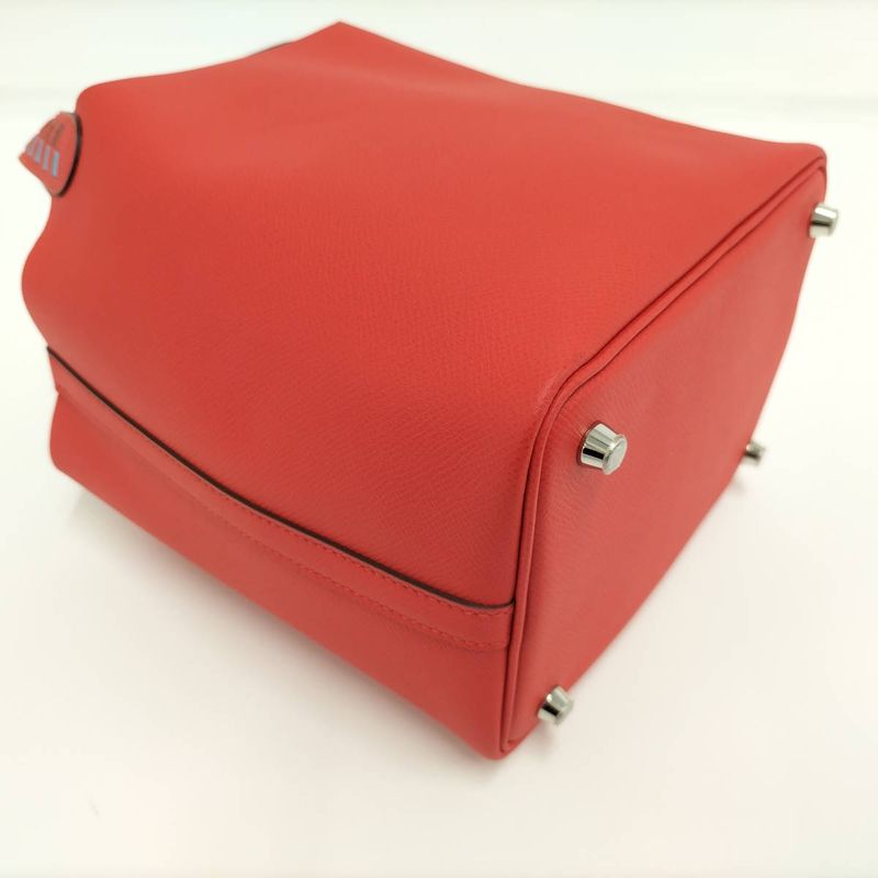 Hermes Picotin Lock Tresage 18 Handbag Epson Leather Rouge Cou Red Engraved — view 3