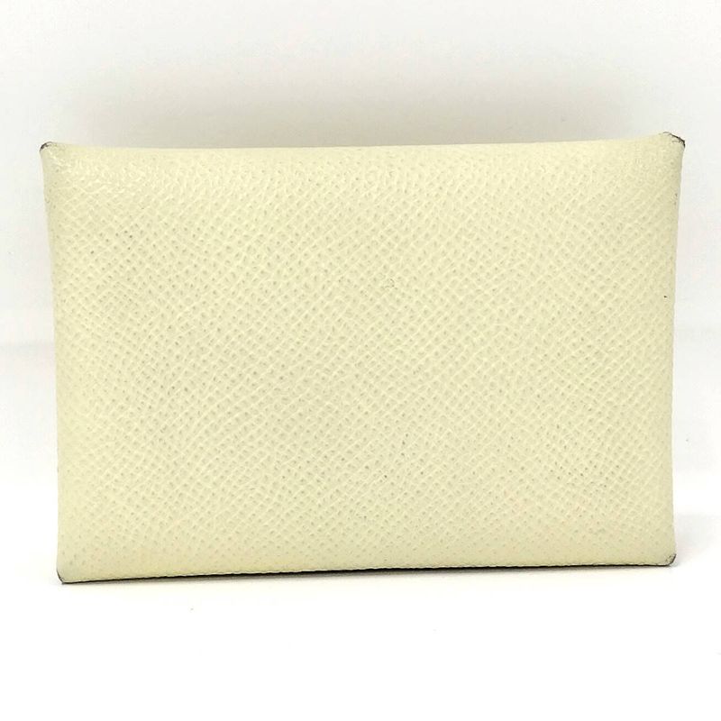 Hermes Calvi Duo Coin Case Vaux Epson Yellow Tone Stamped — view 3