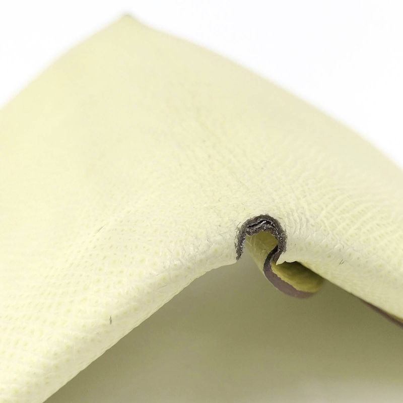 Hermes Calvi Duo Coin Case Vaux Epson Yellow Tone Stamped — view 7