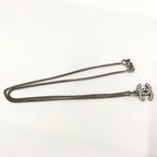 Chanel Necklace Coco Rhinestone Silver Plated 09 — view 4