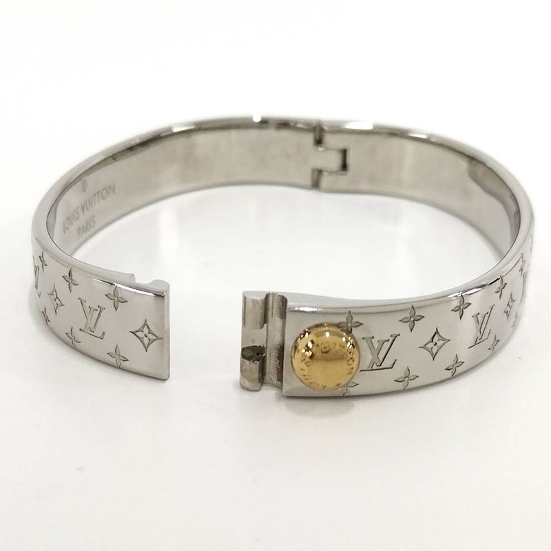 Louis Vuitton Cuff Nanogram Bracelet S Size Plated Gold Silver — view 7