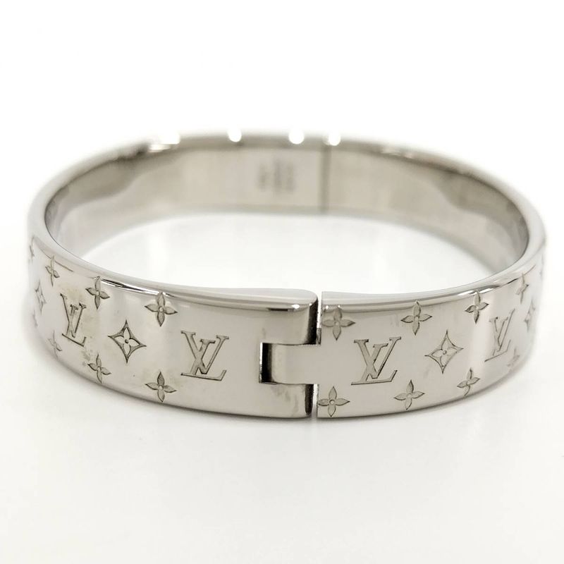 Louis Vuitton Cuff Nanogram Bracelet S Size Plated Gold Silver — view 3