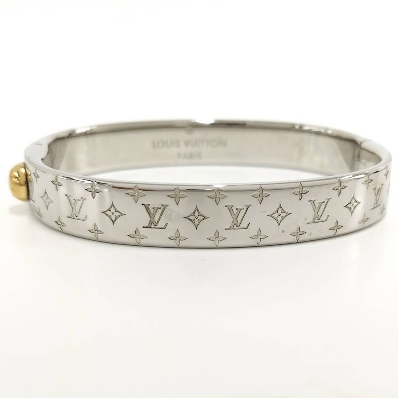 Louis Vuitton Cuff Nanogram Bracelet S Size Plated Gold Silver — view 4