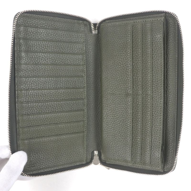 Gucci Leather Jumbo GG Round Zip Long Wallet Organizer — view 5
