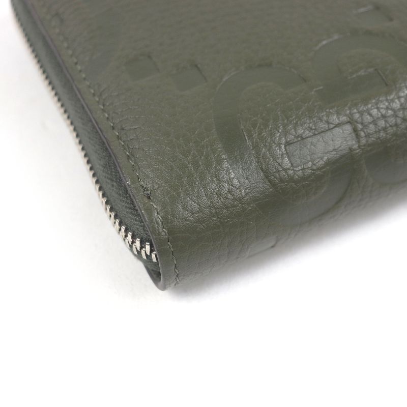 Gucci Leather Jumbo GG Round Zip Long Wallet Organizer — view 4