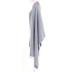 Hermes 100% Cashmere Chevron Patterned Large Scarf Shawl With Cowhide Blunt — view 4