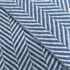 Hermes 100% Cashmere Chevron Patterned Large Scarf Shawl With Cowhide Blunt — view 6