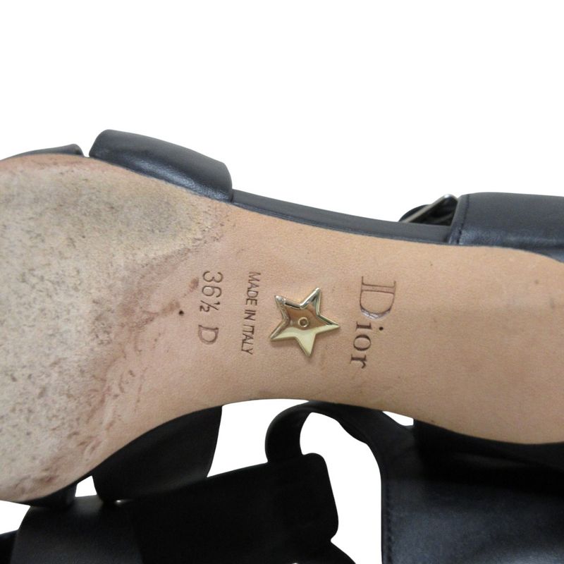 Christian Dior Sauvage Leather Gurkha Sandals 36 1/2 — view 7