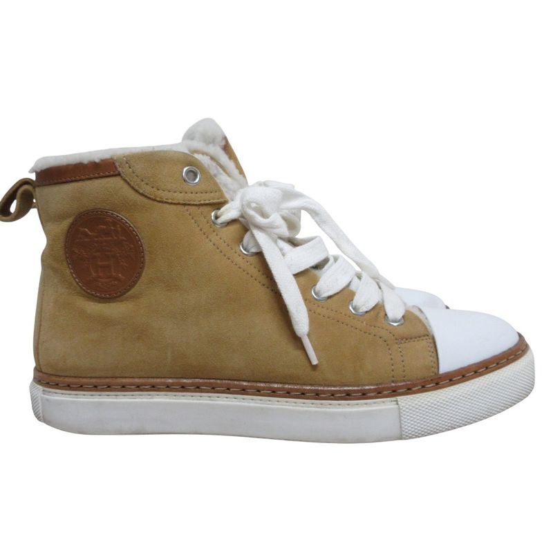 Hermes Jimmy Mouton High Cut Sneakers 36 1/2 — view 6