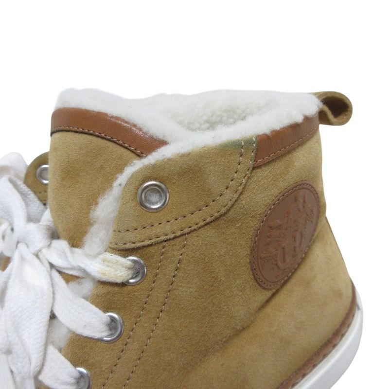Hermes Jimmy Mouton High Cut Sneakers 36 1/2 — view 8