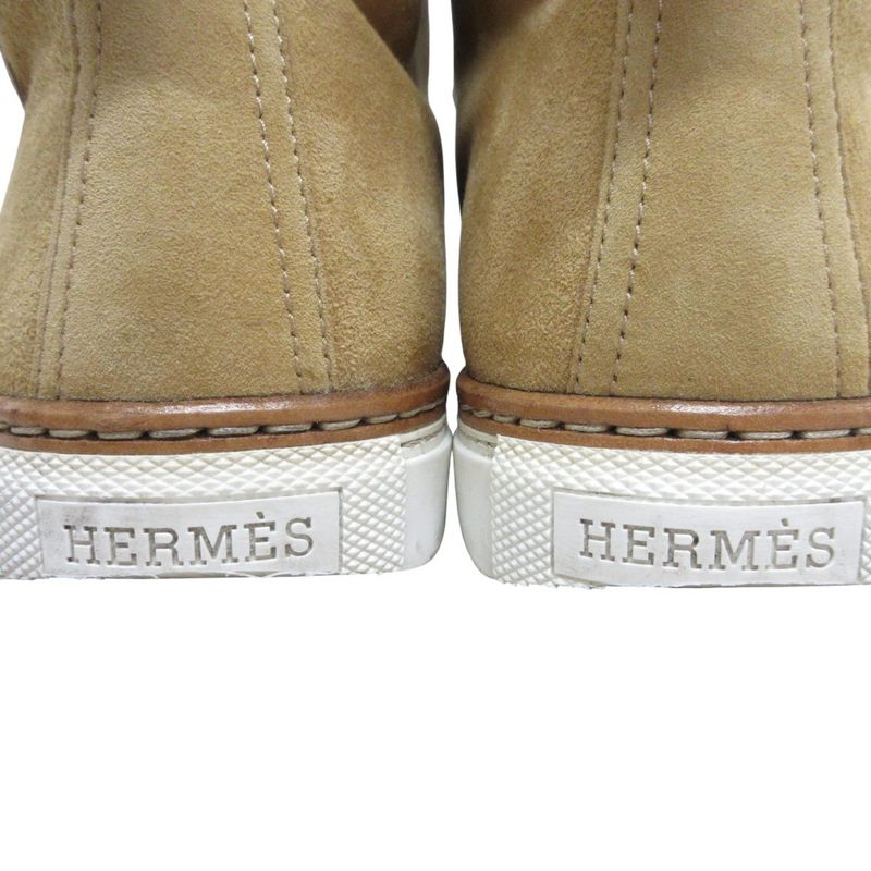 Hermes Jimmy Mouton High Cut Sneakers 36 1/2 — view 4