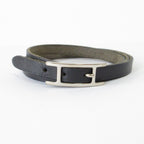 Hermes Api 3 Doubletour 2-Strand Bracelet Box Calf Black Silver Color — view 3
