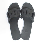 Hermes Aloha Flat Sandals Mules 35 Black — view 4