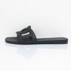 Hermes Aloha Flat Sandals Mules 35 Black — view 2