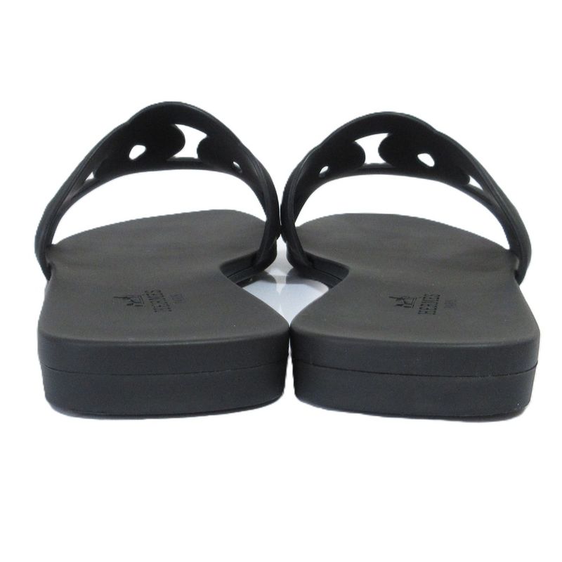 Hermes Aloha Flat Sandals Mules 35 Black — view 5