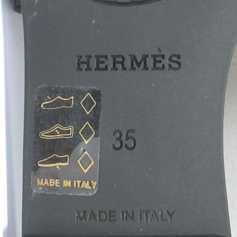 Hermes Aloha Flat Sandals Mules 35 Black — view 8