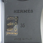 Hermes Aloha Flat Sandals Mules 35 Black — view 8