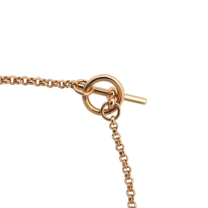 Hermes Exlibris PM 18K Pink Gold And Diamonds Bracelet Diamond Jewelry 0251 — view 7