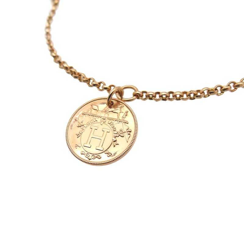 Hermes Exlibris PM 18K Pink Gold And Diamonds Bracelet Diamond Jewelry 0251 — view 4