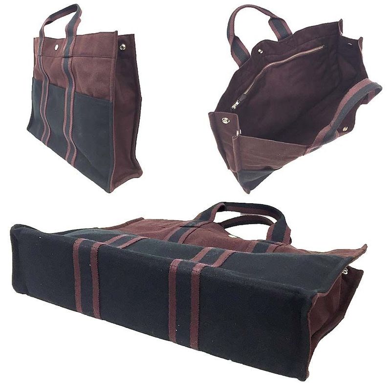 Hermes Tote Bag Fourre Tout MM Bordeaux and Black — view 2