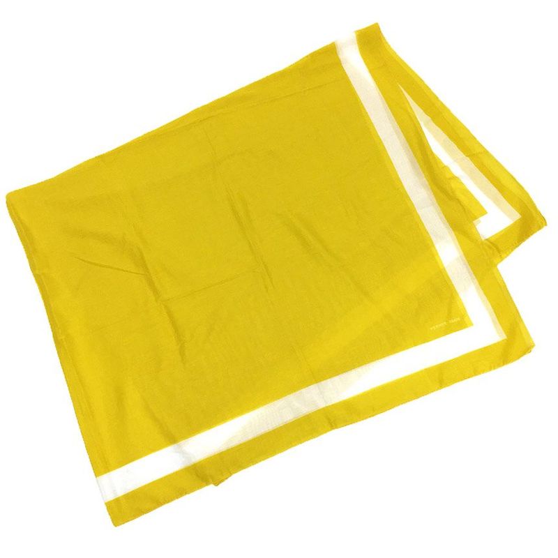 Hermes Large Shawl Cotton Yellow Multi Cabas Blanket — view 2