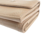 Chanel Small Flap Wallet Ap3882 nw781 Trifold Calf Beige — view 7