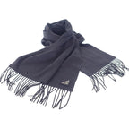 Prada Triangle Logo 2 Fs047 Cop f0008 Scarf Silk Cashmere Navy — view 2