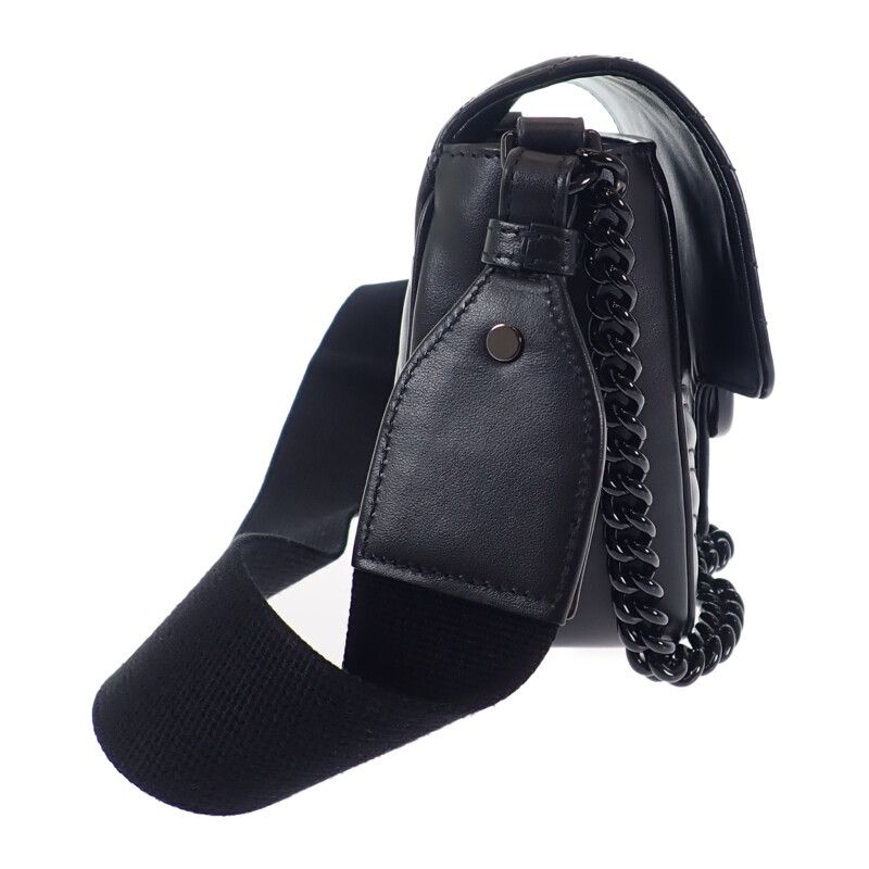 Gucci GG Marmont Quilted Leather Chain Shoulder Bag Calf Black — view 4