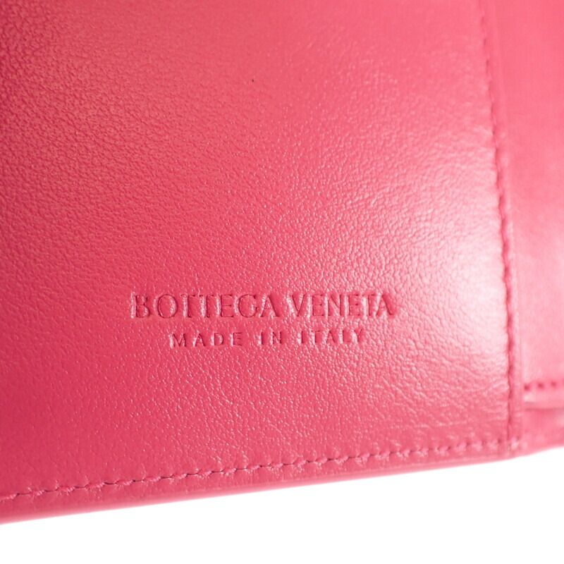 Bottega Veneta Small Wallet Bifold Intrecciato Pink — view 9