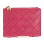 Bottega Veneta Small Wallet Bifold Intrecciato Pink — view 2
